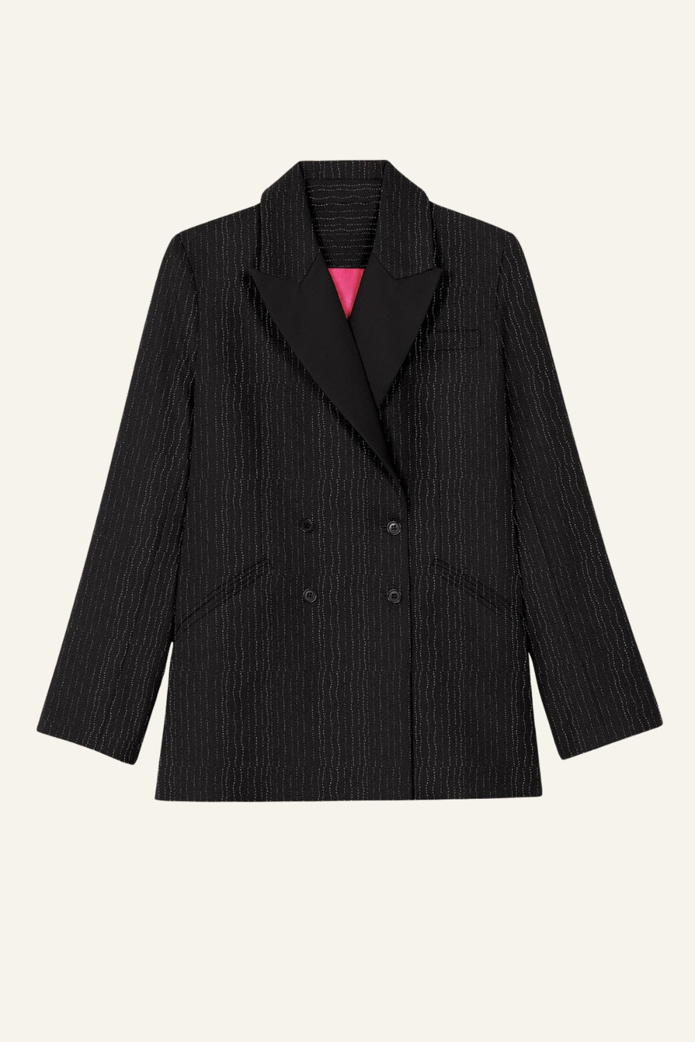 Le Blazer 'Pirate' noir à rayures blanches