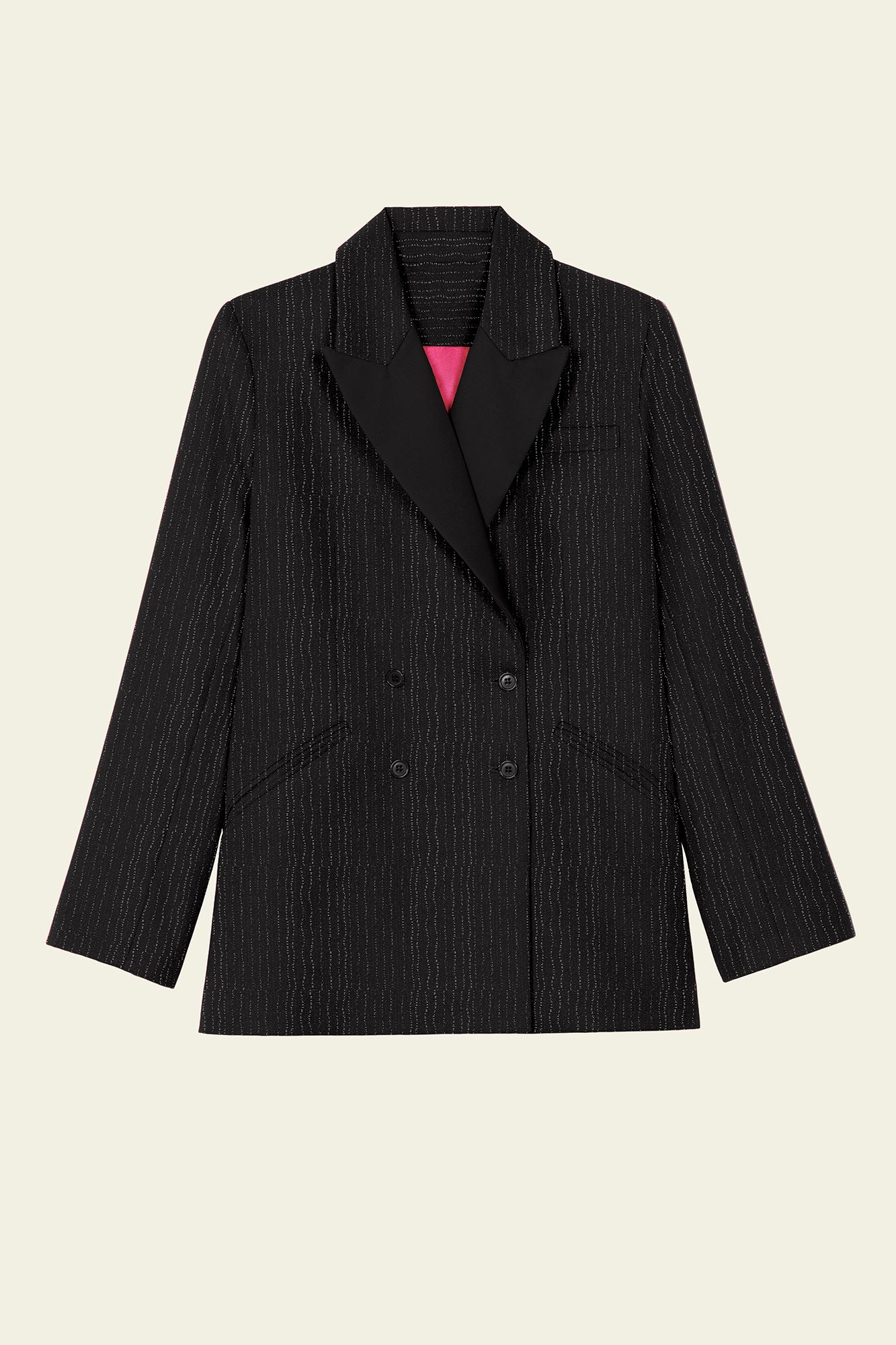 Le Blazer 'Pirate' noir à rayures blanches